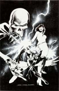 Samuel Clarke Hawbaker Protectors #1 Cover Original Art (Malibu, 1992). A new super-team, made up largely of -