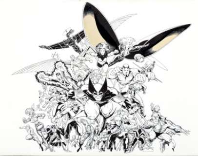 Arthur Adams Mutants Poster Illustration Original Art (Marvel, 1989). This poster was a must-have for any X-Men -