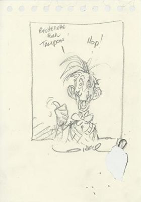 Régis Loisel | Recherche pour tampon, Pierrot | Galerie 9ème Art