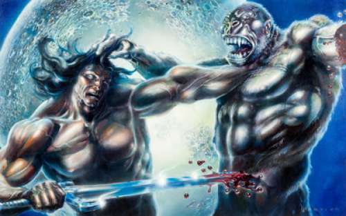 Ned Dameron Black Colossus Conan Painted Illustration Original Art (Donald M. Grant, 1979). Robert E. -