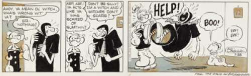 Bud Sagendorf Popeye Daily Comic Strip Original Art dated 7-28-61 (King Features Syndicate, 1961). Popeye, - | Heritage