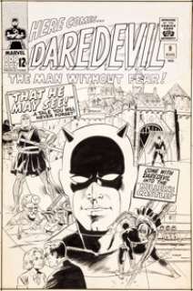 Wally Wood Daredevil #9 Cover Original Art (Marvel, 1965). Cover art from the dawning years of Marvel‘s -