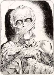 Bernie Wrightson Monsters: Color the Creature Illustration "The Mummy" Original Art (Phil - | Heritage