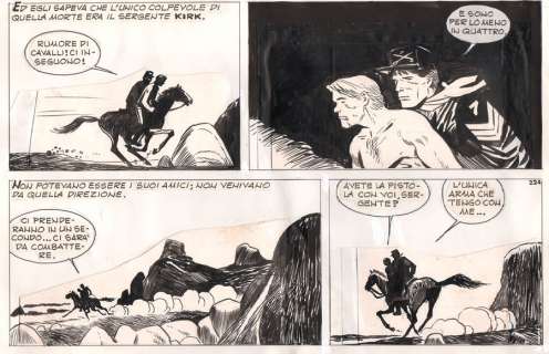 Pratt | Sergent Kirk, planche n°224 Ã  l’encre de Chine p… | Millon