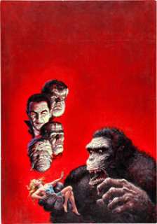 Luis Dominguez Monsters of the Movies #1 Cover Painting Original Art (Marvel, 1974). Marvel Comics‘ serious -