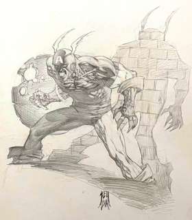 Keu Cha | Captain America - Keu Cha - Horror Captain America Drawing - Exemplaire unique | Catawiki