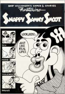 Skip Williamson Skip Williamson‘s Comix & Stories Featuring Snappy Sammy Smoot Cover Original Art -