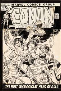 Gil Kane Conan the Barbarian #12 Cover  Original Art (Marvel, 1971).... | Heritage