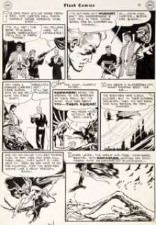 Joe Kubert Flash Comics #71 Story Page 3  Hawkman Original Art (DC, 1946)....
