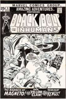 John Buscema and Joe Sinnott Amazing Adventures #9 Cover Inhumans Original Art (Marvel, 1971). Jump on the -