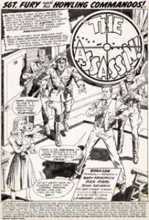 Dick Ayers and John Severin Sgt. Fury and His Howling Commandos #51 Splash Page 1 Original Art (Marvel, 1968).... | Heritage