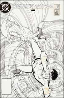 Bill Sienkiewicz Teen Titans Spotlight #10 Aqualad Cover Original Art (DC, 1987)....