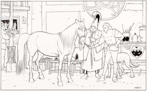 Moebius (Jean Giraud) Unicorn Illustration Original Art (2007). In a 2011 interview, Giraud said, - | Heritage