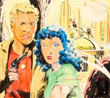 Al Williamson The Amazing Adventures of Buster Crabbe #5 Unpublished Cover Preliminary Color Image Original Ar...