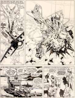 Francis Bergèse Buck Danny T.43 - Le feu du ciel Planche 44 (Novedi, 1986)....