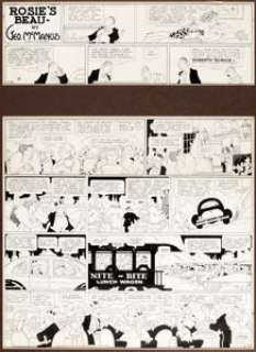  - George McManus Bringing Up Father and Rosie‘s Beau Companion Sunday Comic Strips dated 7-31-38 (King F...