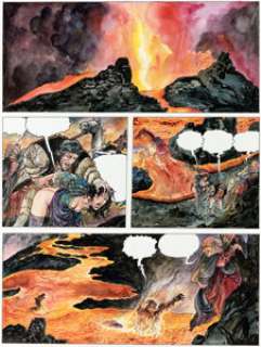 Milo Manara Borgia Tome 4 Â« Tout est Vanité Â» Planche 7 (Drugstore, 2010).... (Total: 3 Original Art) | Heritage