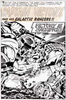 Jack Kirby and Mike Thibodeaux Captain Victory and the Galactic Rangers #6 Splash Page 1 Original Art (Pacific Com... | Heritage