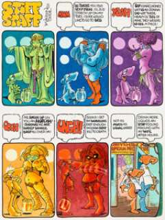 Vaughn Bodé - Cavalier Magazine "Stiff Staff" Complete 1-Page Comic Strip Original Art (Cavalier, 1971).