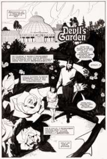 Paul Chadwick Grendel: Black, White, and Red #2 Complete 8-Page Story "Devil‘s Garden" Original Art (Dark Horse, 1... (Total: 8 Original Art)