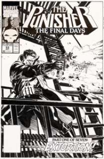 Michael Golden The Punisher #53 Cover Original Art (Marvel, 1991).... | Heritage