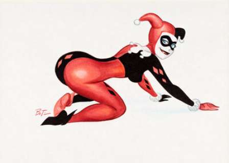 Bruce Timm - Harley Quinn Illustration Original Art (undated)....
