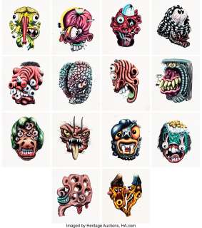 Basil Wolverton, Wally Wood, and Norman Saunders Make Your Own Name Trading Cards Illustration Original Art Group... (Total: 14 Original Art) | Heritage