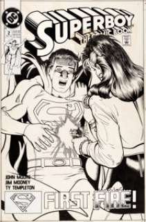 Kevin Maguire and Ty Templeton Superboy The Comic Book #2 Cover Original Art (DC, 1990). This Superboy -