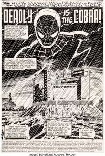 Mike Zeck and Bruce Patterson Spectacular Spider-Man #46 Splash Page 1 Original Art (Marvel, 1980)....