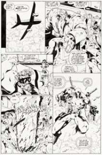 Joe Madureira and Mark Farmer Deadpool: The Circle Chase #2 Story Page 22 Original Art (Marvel, 1993). Black -