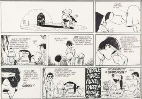Berkeley Breathed - Bloom County Sunday Comic Strip Original Art dated 11-29 (Washington Post Writers Group, c. 1988).