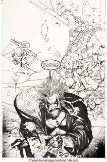 Keith Giffen and Simon Bisley - Lobo #2 Splash Page 18 Original Art (DC, 1990).