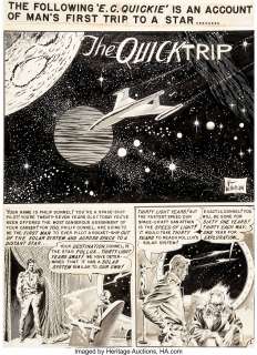 Al Williamson - Weird Fantasy V2 #15 Complete 4-Page Story Original Art (EC, 1952).