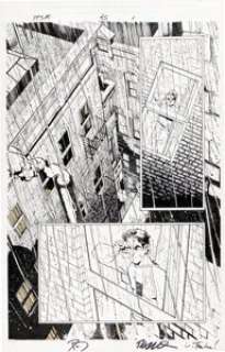 Humberto Ramos and Wayne Faucher - Peter Parker: Spider-Man #45 Partial Story "A Death in the Family Part Two" Original Art Group of 17 (Marvel, 2002).