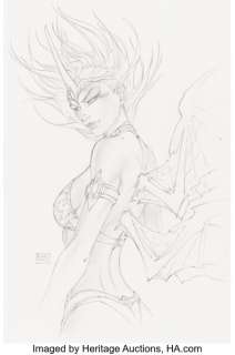 Michael Turner - Soulfire Ashcan WWCC 2005 Cover Illustration Original Art (2005).