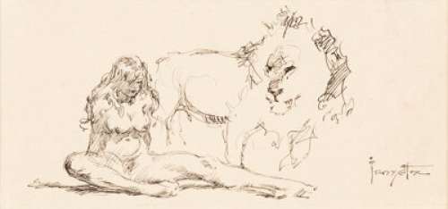 Frank Frazetta - Nude Study Illustration Original Art (undated).... | Heritage