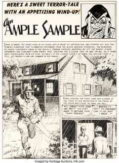 George Evans | The Vault of Horror #32 Complete 6-Page Story "An Ample Sample" Original Art (EC Publ., 1953).... (Total: 6 Box Lots) | Heritage