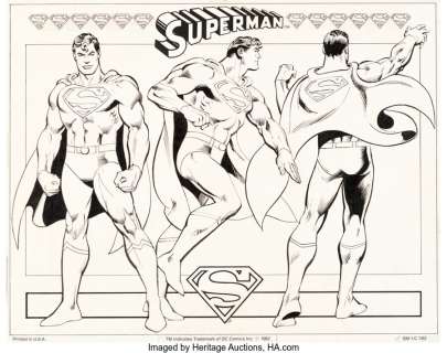 Garcã­a-Lopez, José Luis | José Luis GarcÃ­a-Lopez and Dick Giordano DC Style Guide Illustration Superman Original Art (DC, 1982). ... | Heritage