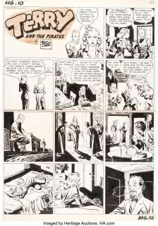 Caniff, Milton - Milton Caniff Terry and the Pirates Sunday Comic Strip Original Art dated 8-10-1941 (News Syndicate Co., 1941)....