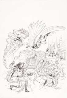 Kaluta, Michael - Michael Kaluta Fear Itself: Fearsome Four #2 Cover Original Art (Marvel, 2011)....