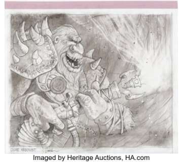 Jeffrey R. Busch Magic: The Gathering "Ogre Arsonist" Preliminary Illustration Original Art (Wizards of the Coast,... | Heritage