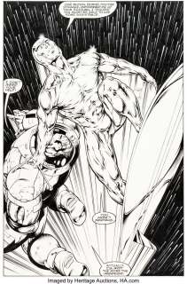 Frank, Gary - Gary Frank and Cam Smith The Incredible Hulk #414 Splash Page 20 Silver Surfer Original Art (Marvel, 1994)....