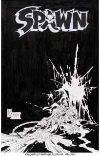 Capullo, Greg - Greg Capullo and Todd McFarlane Spawn #27 Cover Original Art (Image, 1995)....