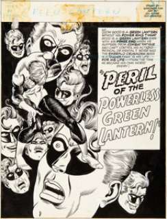 Kane, Gil - Gil Kane and Sid Greene Green Lantern #58 Splash Page 1 Original Art (DC, 1968)....