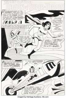 Mortimer, Win - Win Mortimer and Jack Abel Action Comics #380 Complete 12-Page Legion of Super-Heroes Story Original Art (DC, 1969... (Total: 12 Original Art)