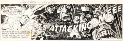 Kirby, Jack - Jack Kirby and Wally Wood Sky Masters of the Space Force Daily Comic Strip Original Art dated 10-1 (George Matthew...