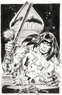 Thorne, Frank - Frank Thorne Savage Sword of Conan #16 Page 70 Red Sonja Illustration Original Art (Marvel, 1976)....
