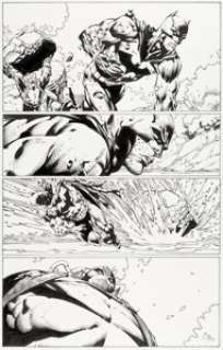 David Finch and Richard Friend - Batman: The Dark Knight #6 Bane Story Page 19 Original Art (DC, 2012)....