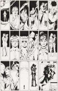 Dave Gibbons and John Higgins - Watchmen #7 Story Page 16 Original Art with Matching Production Color Guide (DC, 1987). (Total: 2 Original Art)