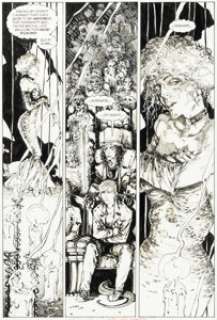 Michael Zulli - The Last Temptation #1 Story Page 28 Alice Cooper Original Art (Marvel, 1994).